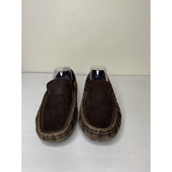UGG Other - UGG Henrick Mens 9 Driving Loafer Slip On Shoes Dark Brown Suede Leather